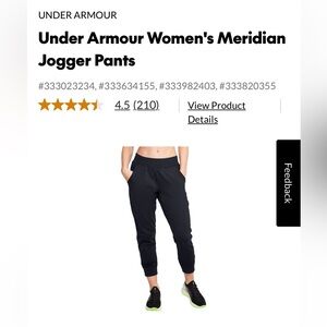 Under Armour Black Track Pants Relaxed Fit